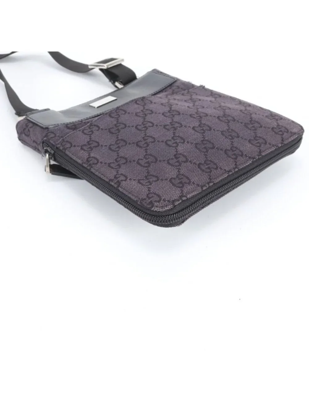 Gucci GG Canvas Leather Shoulder Bag Crossbody Messenger Business